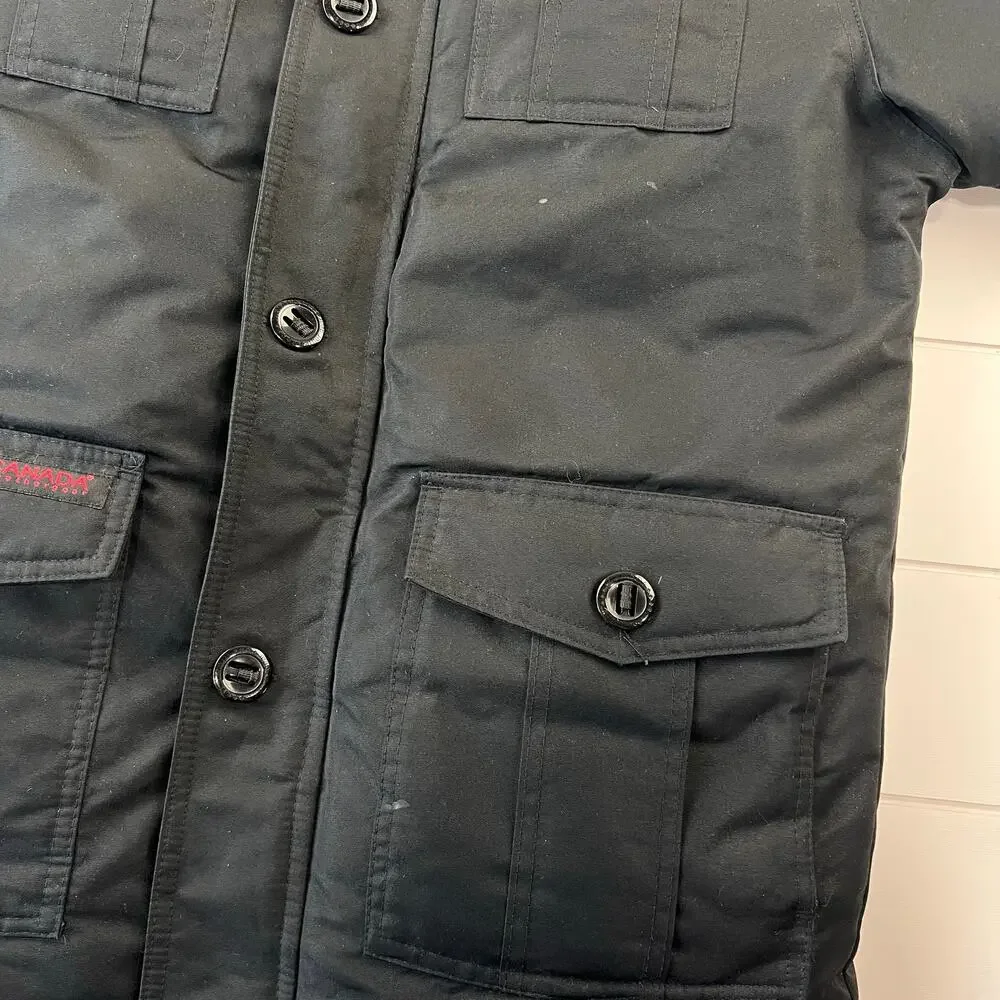 Canada Weather Gear Kids Unisex Black Puffer Coat Parka size XL 18/20